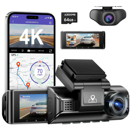 <tc>AZDome M770 Pro 2CH 4K Wifi GPS 64 go dashcam</tc>