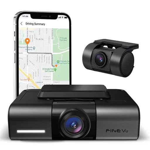 FineVu GX1000 2CH 2K Wifi GPS 32 Go dashcam