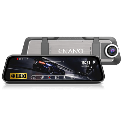 Nanocam T55 4K 2CH Full Mirror Wifi GPS 32gb dashcam