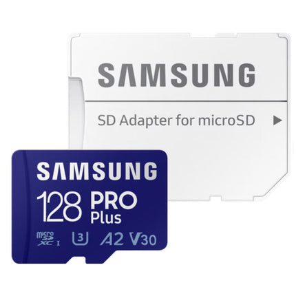 Samsung Pro Plus 128gb U3 V30 A2 Micro SDXC kaart