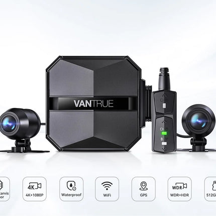 Vantrue F1 4K Dual Wifi GPS Motor dashcam