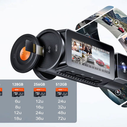 Vantrue N5 2K QuadHD 4CH Wifi GPS 360 graden dashcam